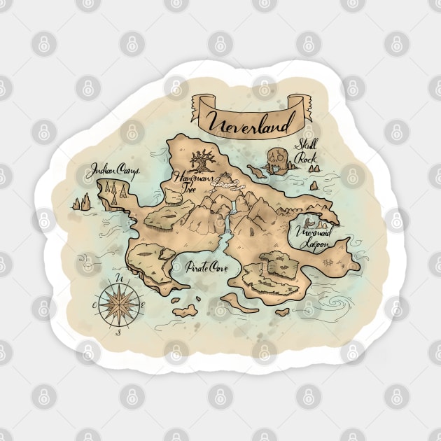 Neverland Map Sticker by xMorfina